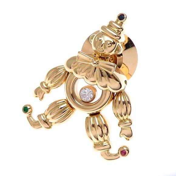 CHOPARD Yellow Gold Diamond Brooch - Picture 1 of 6